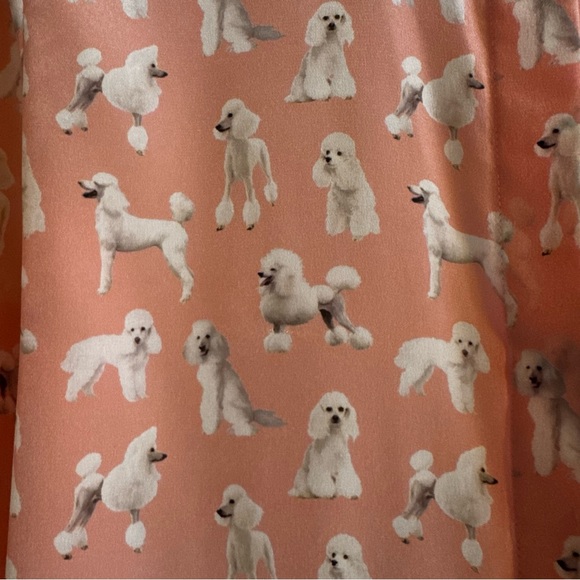 Alice + Olivia Willa Poodle Print Long Sleeve Silk Blouse - Picture 6 of 8